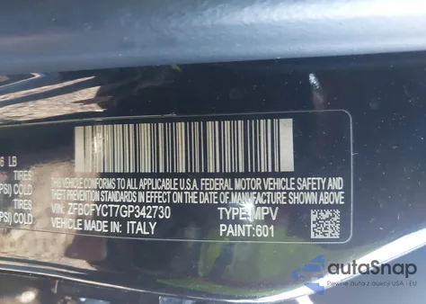 2016 Fiat 500X Trekking z USA, uszkodzony, nr VIN ZFBCFYCT7GP342730